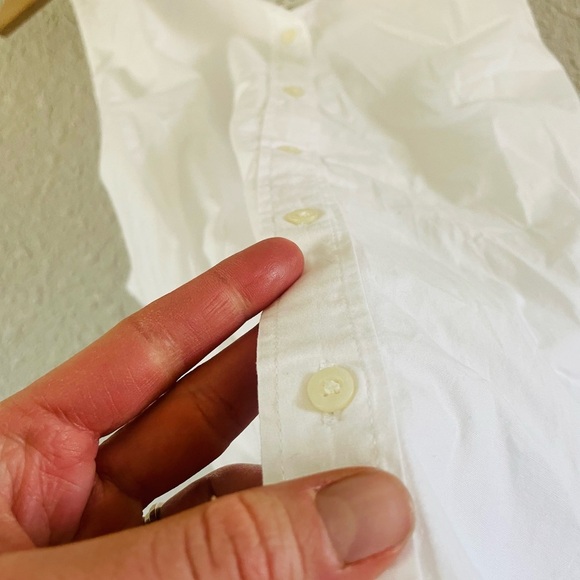 J. Crew Sleeveless Cotton Poplin Shirt in Signature Fit White NWT 2X - Picture 10 of 16